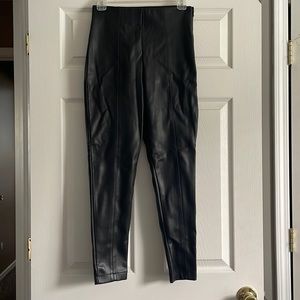 ANN TAYLOR leather pull-on pant
